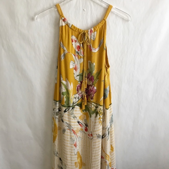 Anthropologie One September Floral Embroidered Paradiso Koi S Halter Maxi Dress - Picture 6 of 11